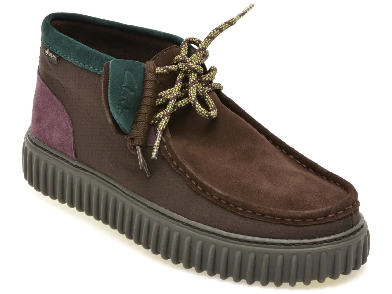 Ghete CLARKS maro, TORHILL HI GTX, din material textil