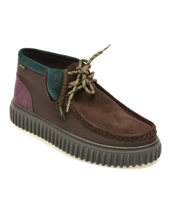 Ghete CLARKS maro, TORHILL HI GTX, din material textil