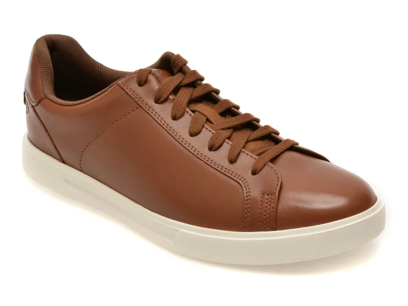 Pantofi sport CLARKS maro, ROMSEY LACE, din piele naturala