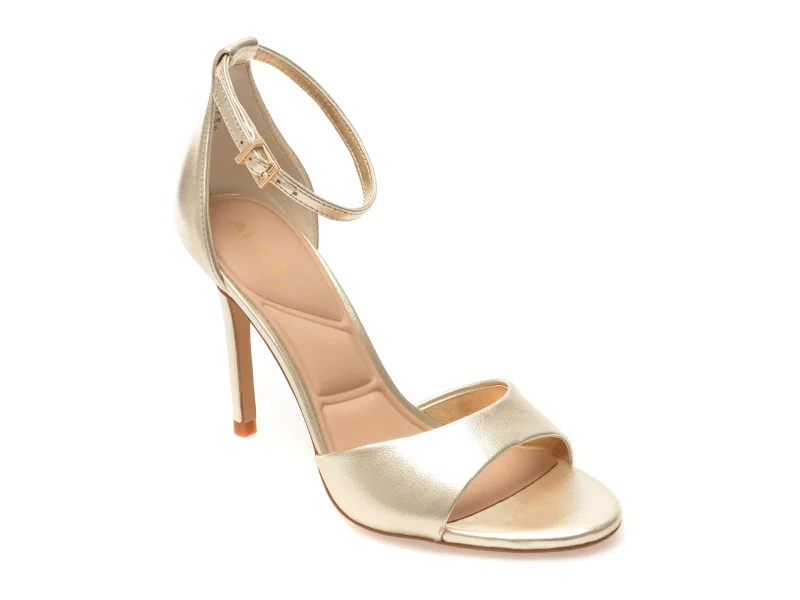 Sandale elegante ALDO aurii, 13814074, din piele naturala
