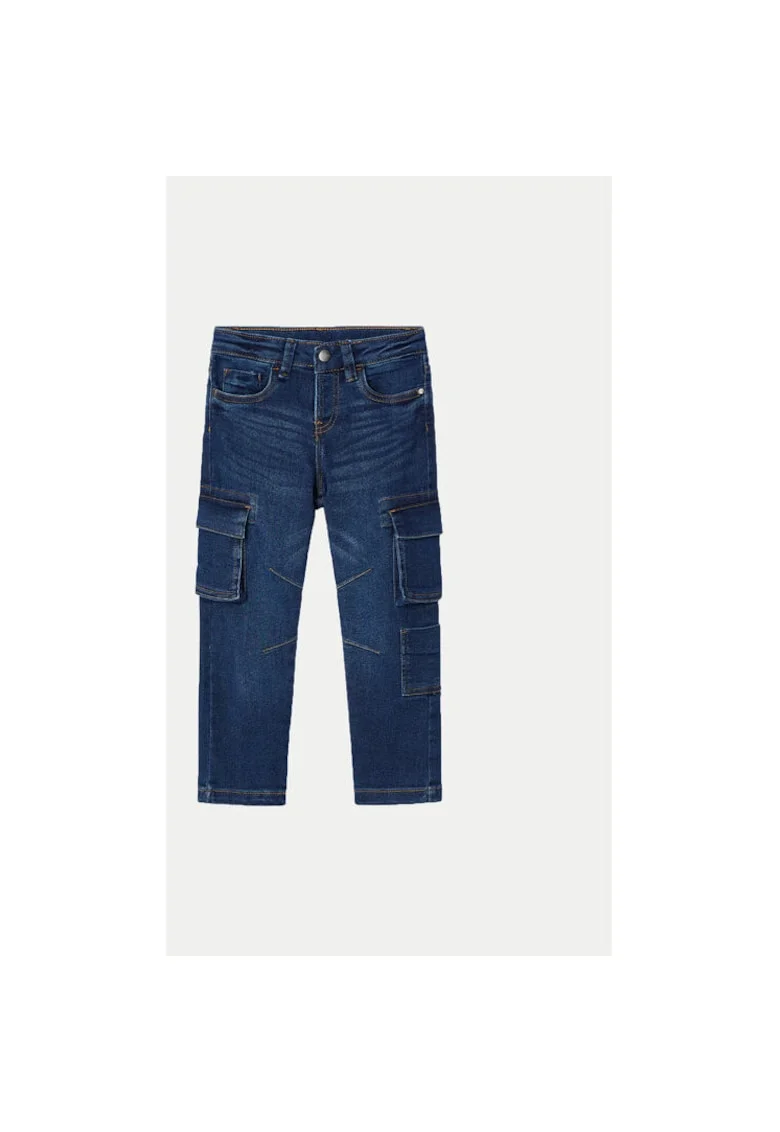 Blugi baieti,  304326233, Bumbac, Albastru, Albastru