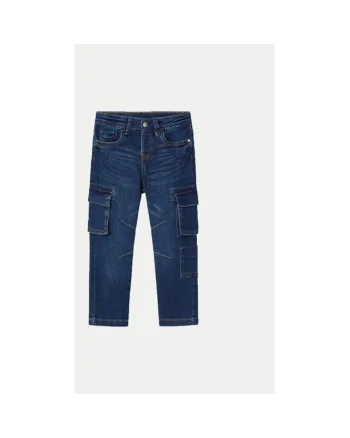Blugi baieti,  304326233, Bumbac, Albastru, Albastru