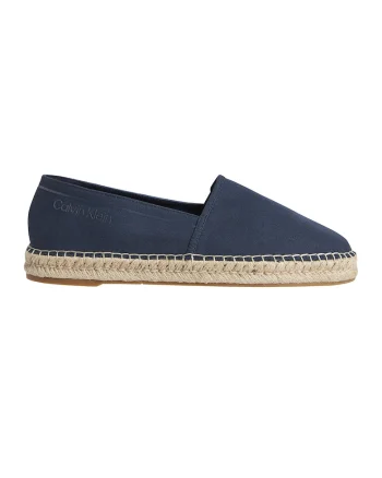 Espadrile de panza cu logo, Bleumarin