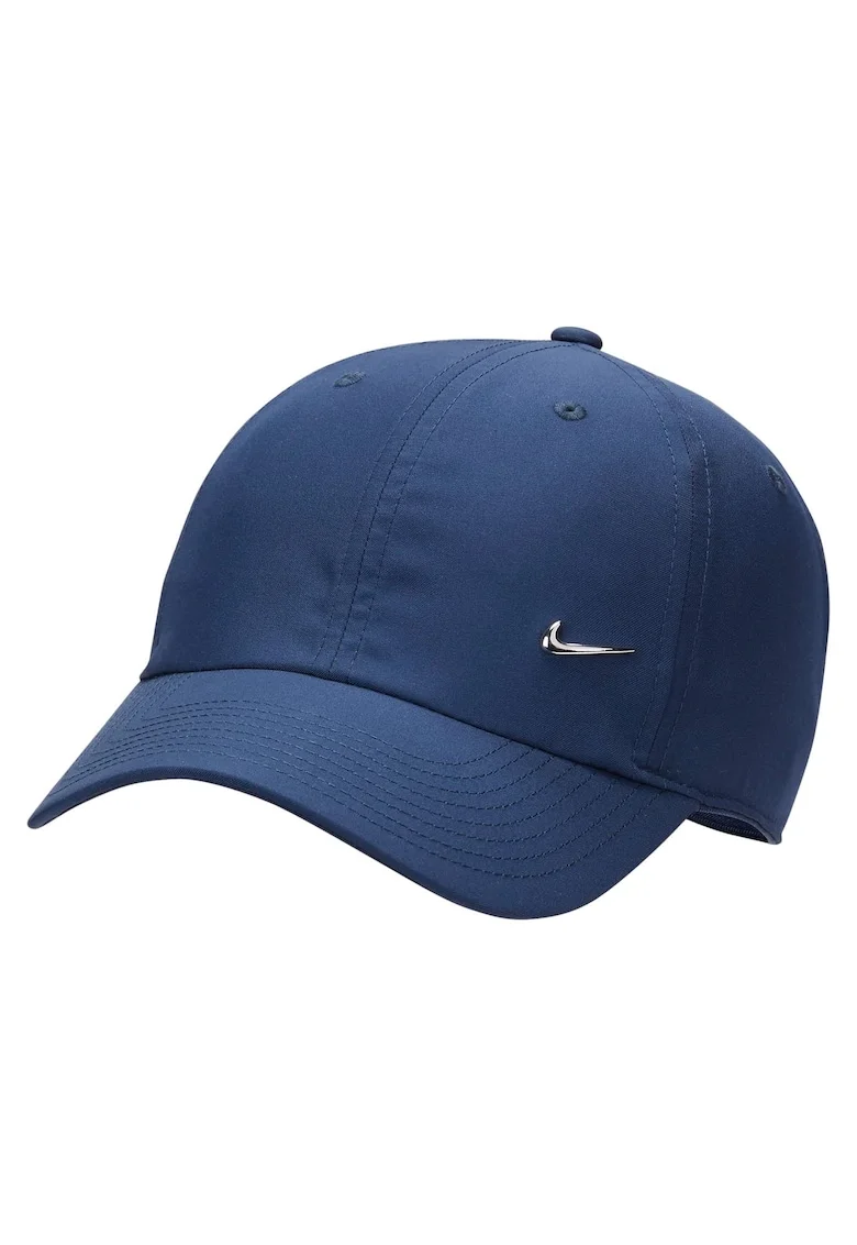 Sapca unisex cu monograma metalica discreta, Albastru inchis