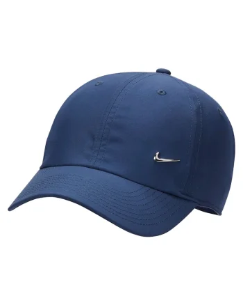 Sapca unisex cu monograma metalica discreta, Albastru inchis