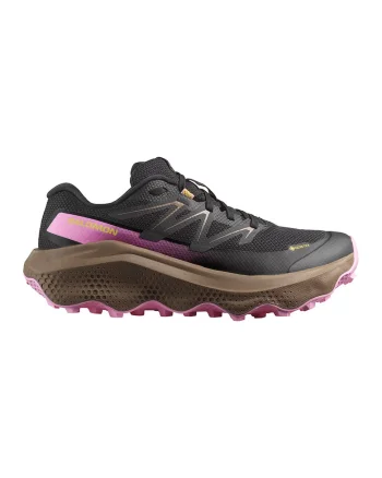 Pantofi Ultra Flow 2 wedge, pentru alergare pe teren accidentat, Negru/Roz deschis/Galben pai