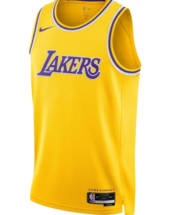 Top cu aspect perforat pentru baschet Lakers, Galben/Violet