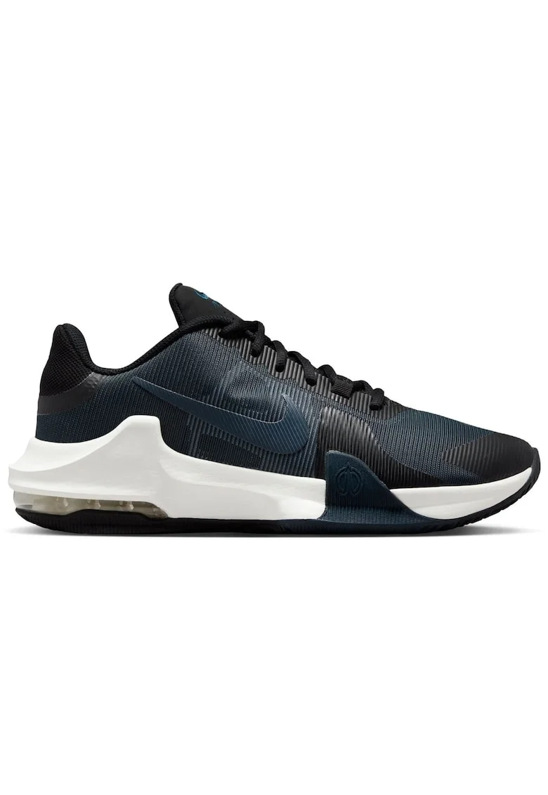 Pantofi cu imprimeu logo pentru baschet Air Max Impact 4, Albastru inchis