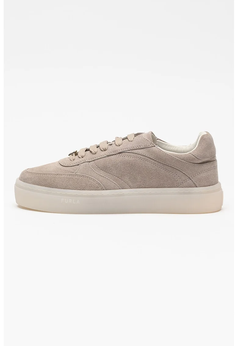 Pantofi sport Allegra de piele intoarsa, Gri cenusiu