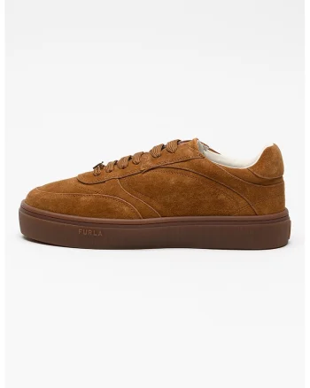 Pantofi sport Allegra de piele intoarsa, Maro cognac