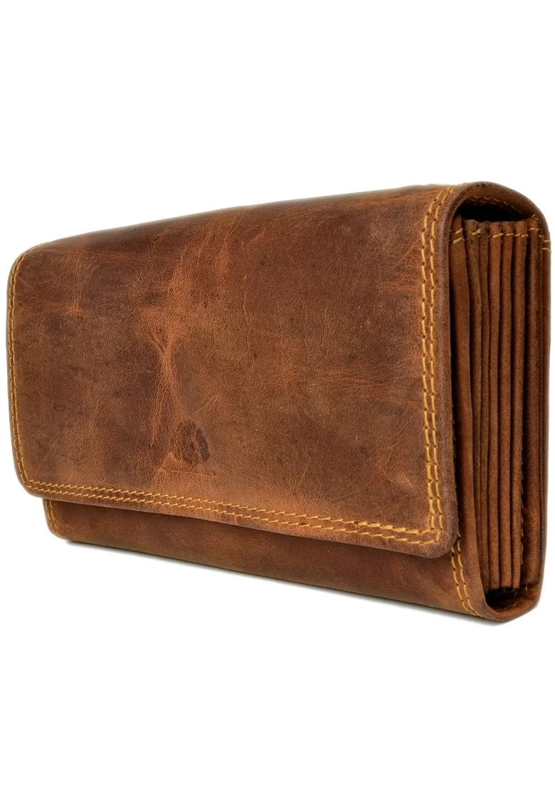 Portofel pentru ospatar unisex piele naturala maro antichizat 17.5 x 10 x 4 cm, Vintage,