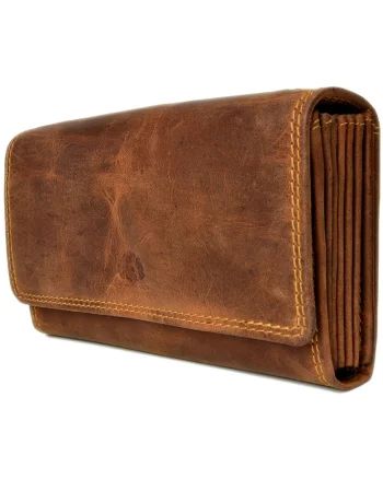 Portofel pentru ospatar unisex piele naturala maro antichizat 17.5 x 10 x 4 cm, Vintage,
