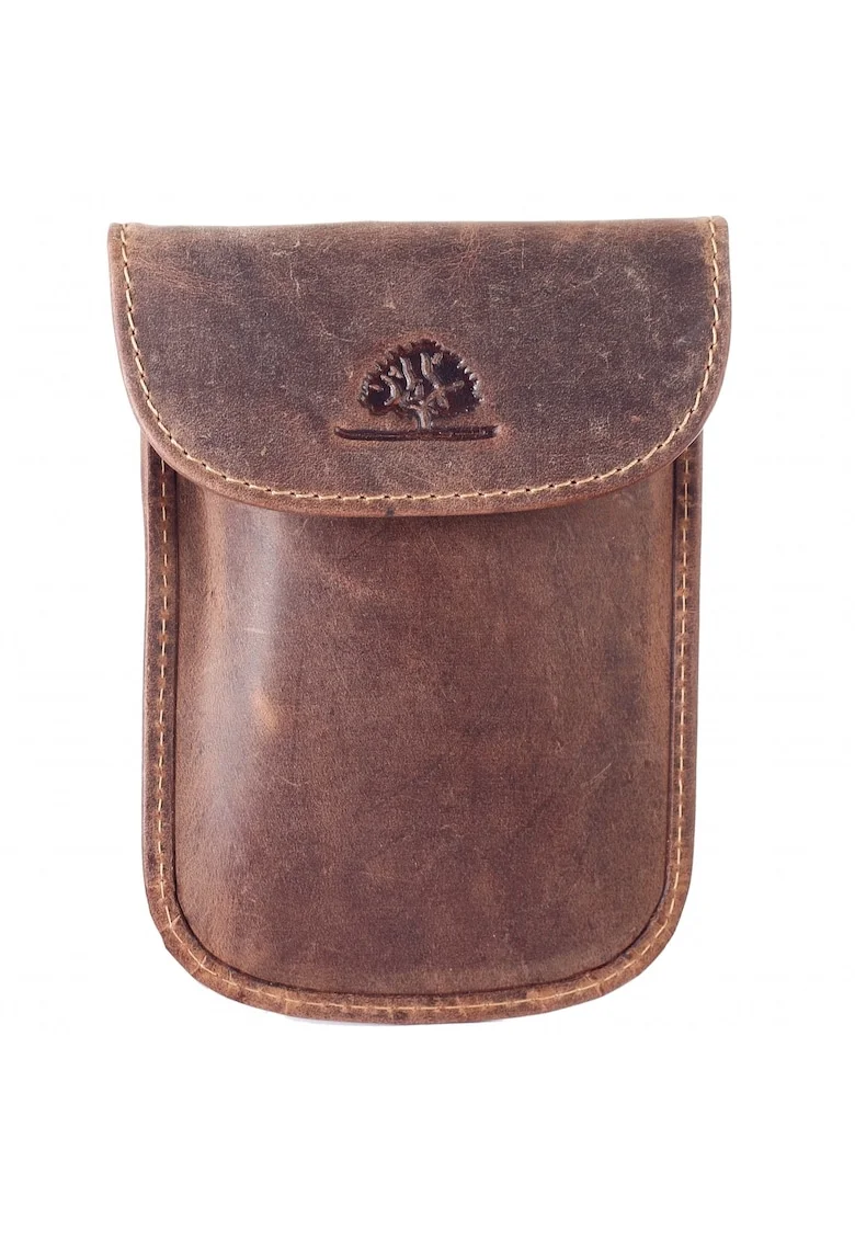 Portofel chei unisex piele naturala maro antichizat 9.5 x 12.5 x 1.5 cm, Vintage,