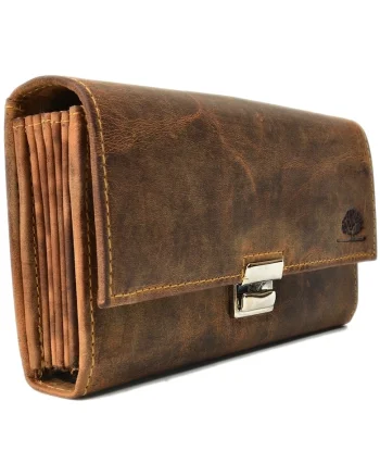 Portofel pentru ospatar unisex piele naturala maro antichizat 17.5 x 9.5 x 4 cm, VINTAGE,
