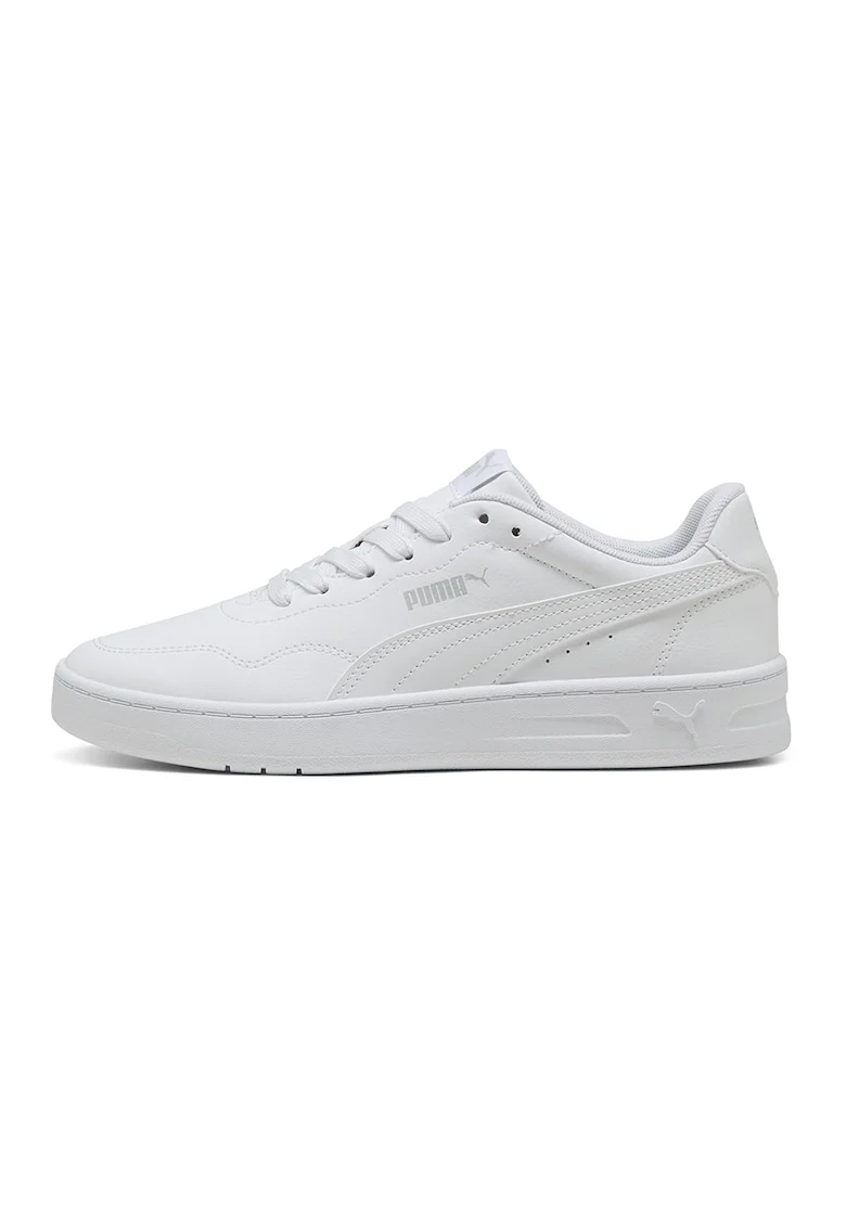 Pantofi sport Court Lally de piele ecologica, Alb optic