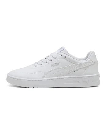 Pantofi sport Court Lally de piele ecologica, Alb optic