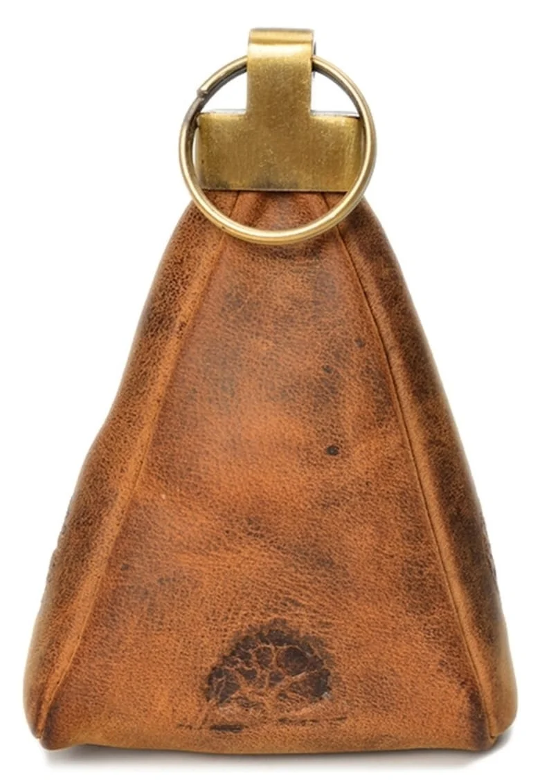 Portofel chei unisex piele naturala maro antichizat 7.5 x 11 x 4 cm, Vintage,