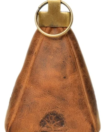 Portofel chei unisex piele naturala maro antichizat 7.5 x 11 x 4 cm, Vintage,