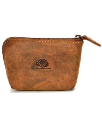 Portofel chei unisex piele naturala maro antichizat 11 x 8 cm, Vintage,