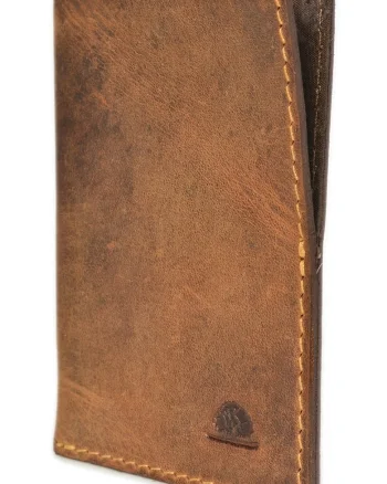 Portcard unisex piele naturala maro antichizat 6.5 x 9 x 0.5 cm, Vintage RFID,
