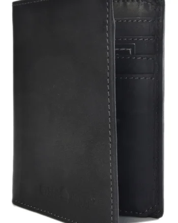 Etui legitimatie unisex piele naturala negru 9 x 12 x 2 cm, Vintage RFID,