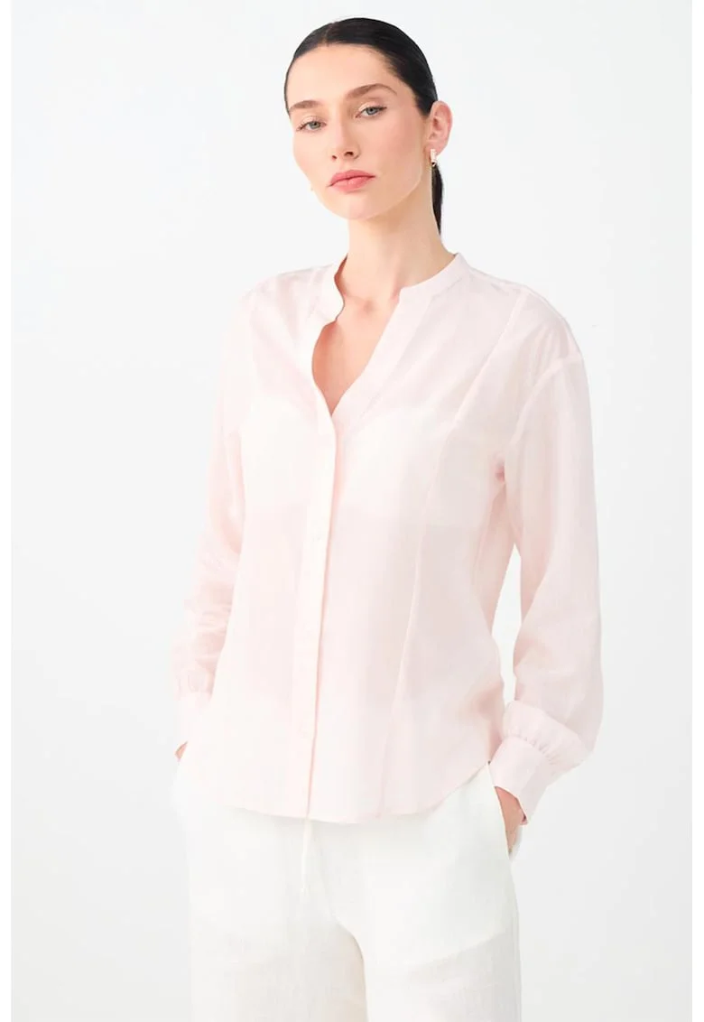 Camasa cu dungi si nasturi, Nude rose