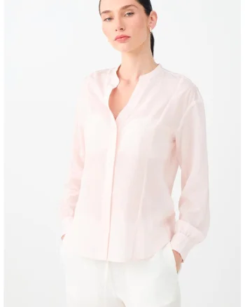Camasa cu dungi si nasturi, Nude rose