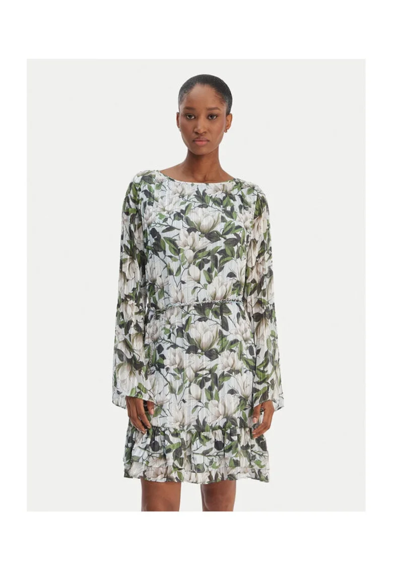 Rochie casual,  colorat, poliester, verde