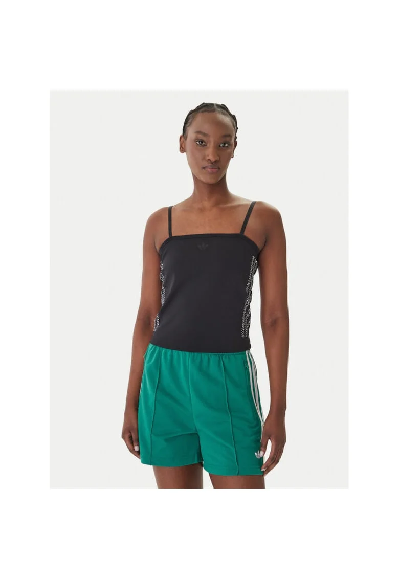 Maiou sport dama,  poliester reciclat, slim fit, negru
