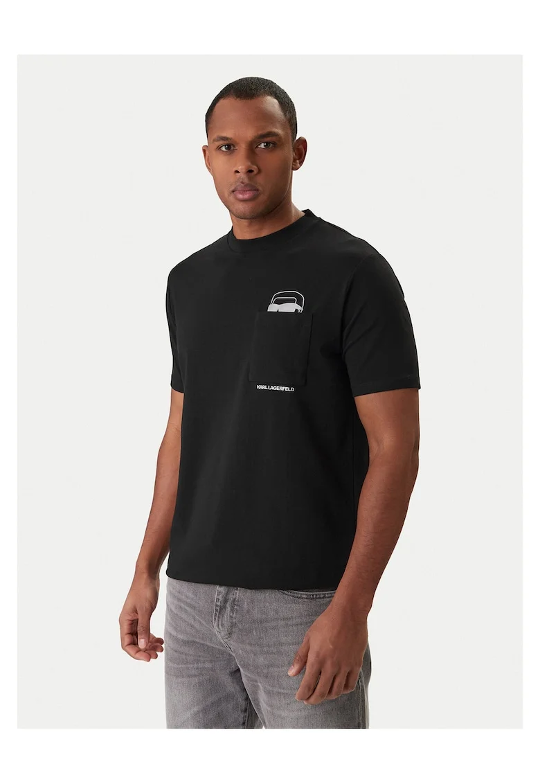 Tricou Barbatesc,  Bumbac/Elastan, Negru