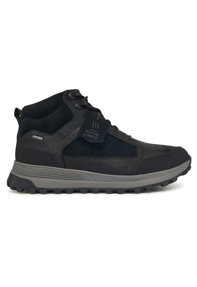 Pantofi sport barbati,  trekkinguri, piele naturala, negru