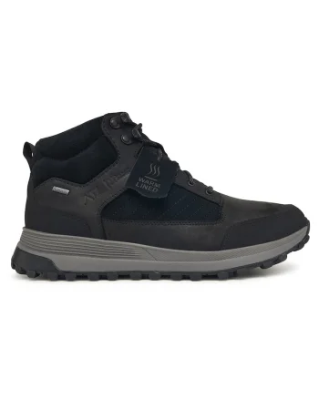 Pantofi sport barbati,  trekkinguri, piele naturala, negru
