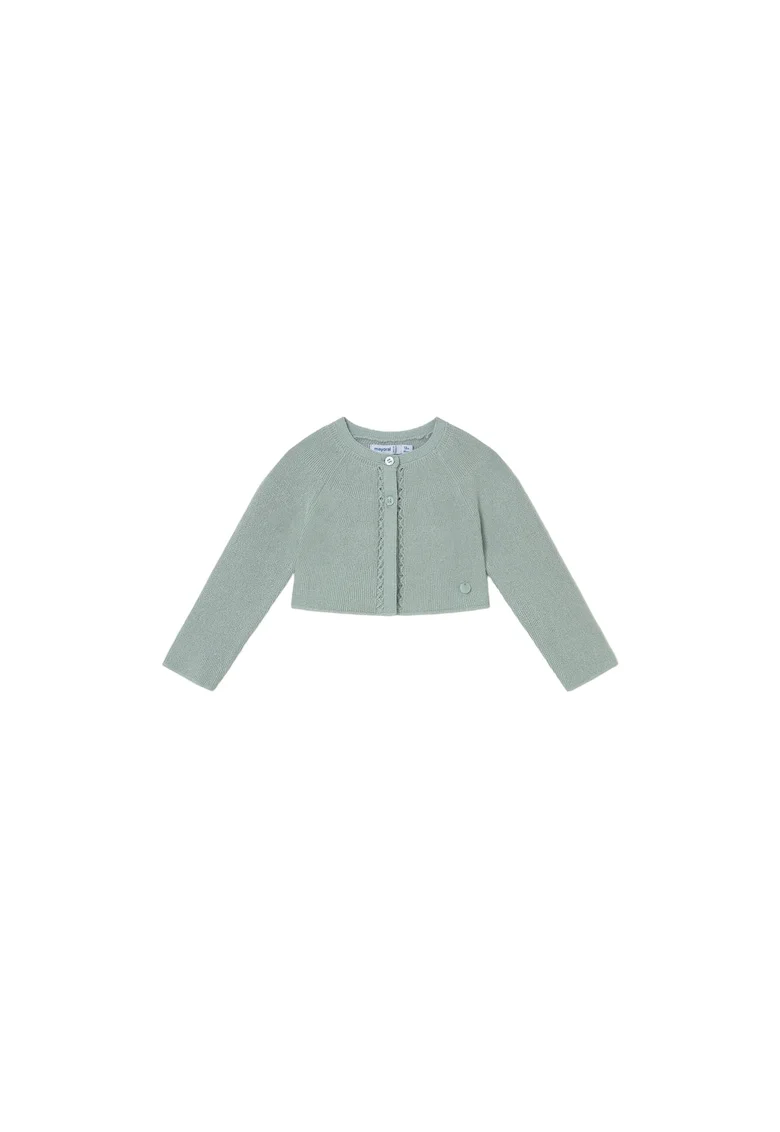 Cardigan copii,  bumbac, nasturi, verde