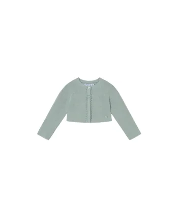 Cardigan copii,  bumbac, nasturi, verde
