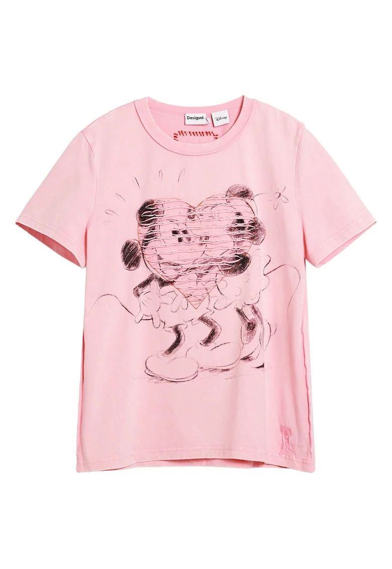 Tricou dama,  bumbac, roz,