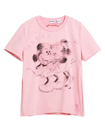 Tricou dama,  bumbac, roz,
