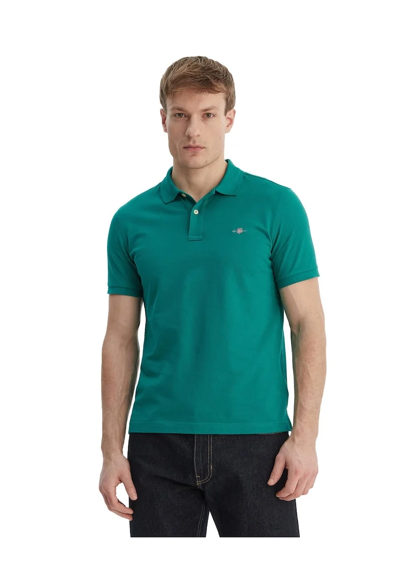 Tricou barbati,  verde, L INTL, bumbac, slim fit