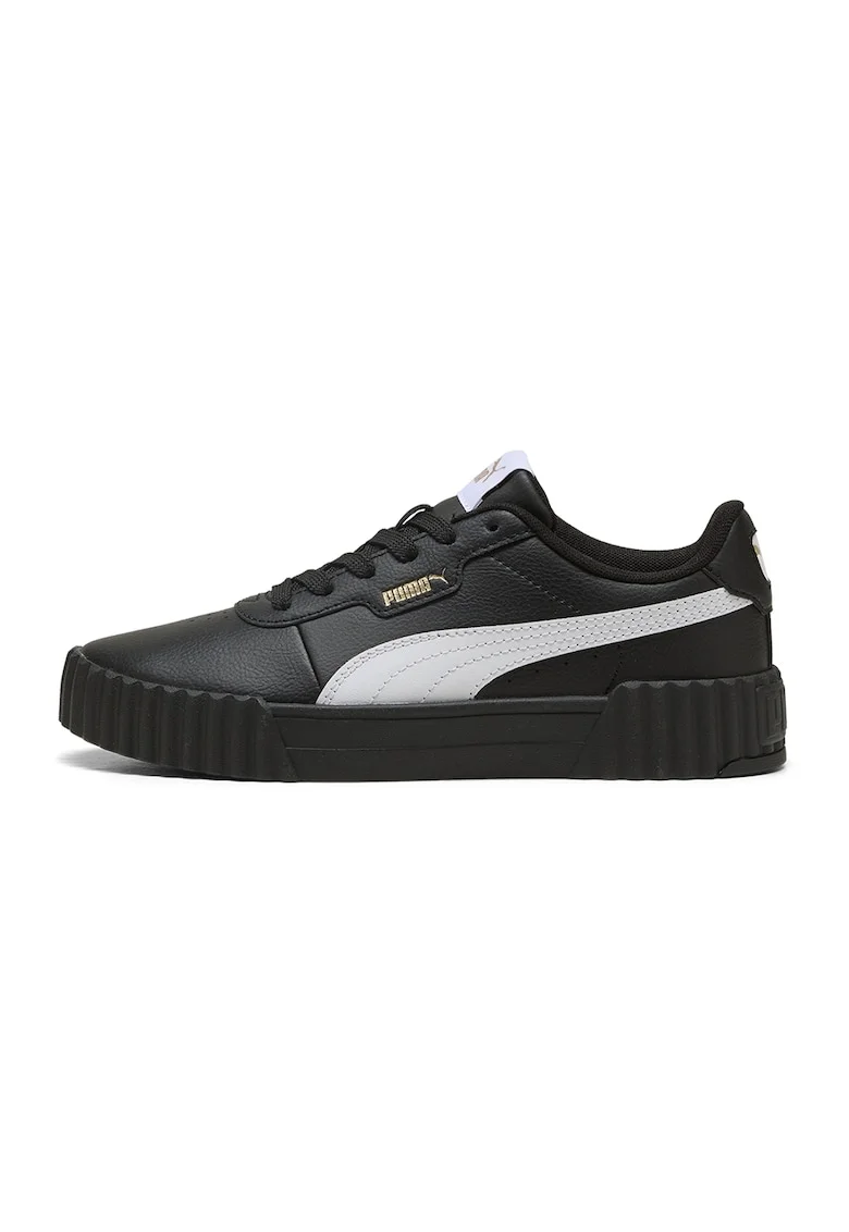 Pantofi sport Carina 3.0 de piele cu garnituri de piele ecologica, Negru/Maro nisip/Alb optic