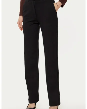 Pantaloni dama drepti  cu talie inalta W5RB30, Negru