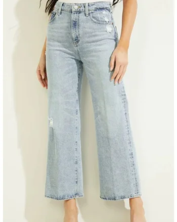 Blugi dama Wide Leg cu talie inalta  jeans W2YA17D4K32 W32-L29 US Albastru deschis
