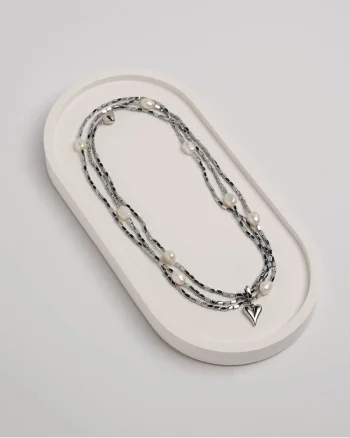 Colier Fama de Vida, perle, hematit, handmade,