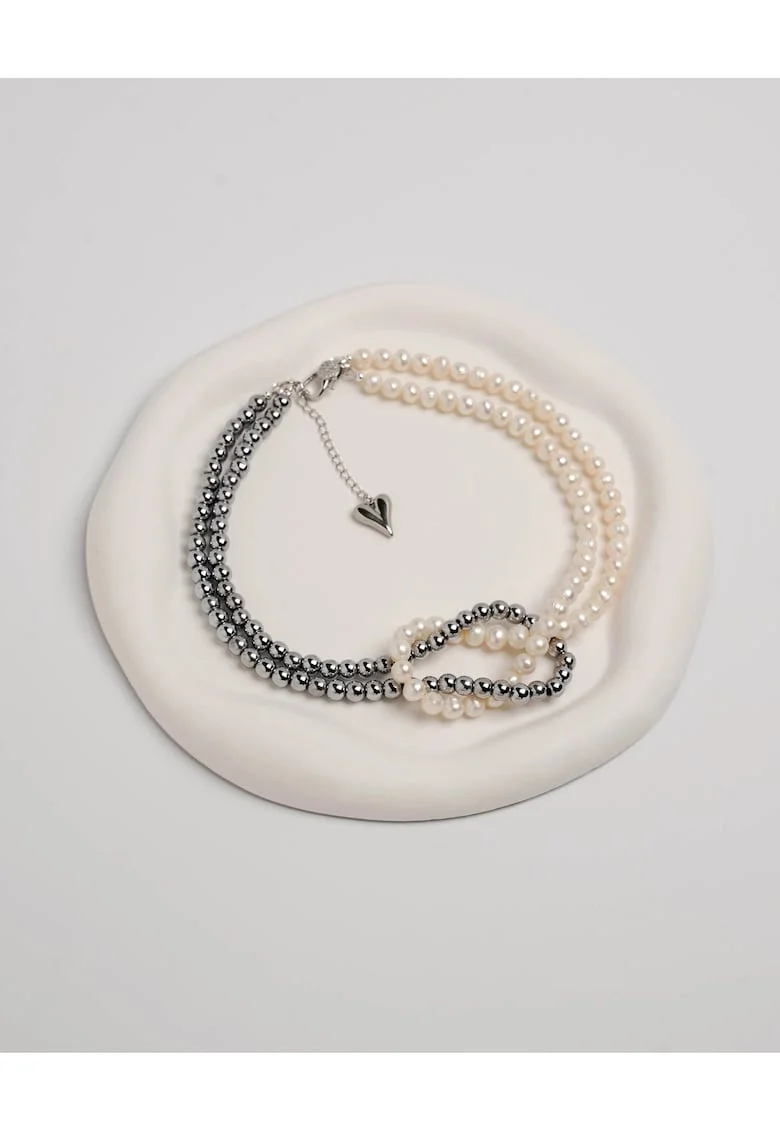 Colier Fama de Musa, perle, hematit, handmade,