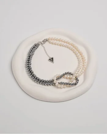 Colier Fama de Musa, perle, hematit, handmade,