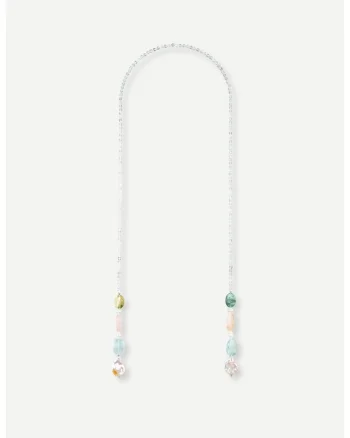 Colier Alma Lariat No2, piatra lunii, perle, handmade,