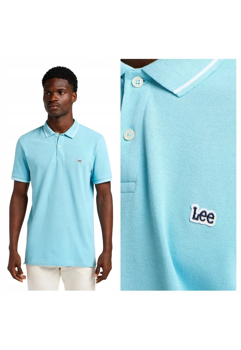 Tricou Polo Barbati,  M, Albastru, 100% Bumbac, Croiala Regular Fit, Design Clasic Casual, Calitate Premium, Pique Polo Preppy Blue