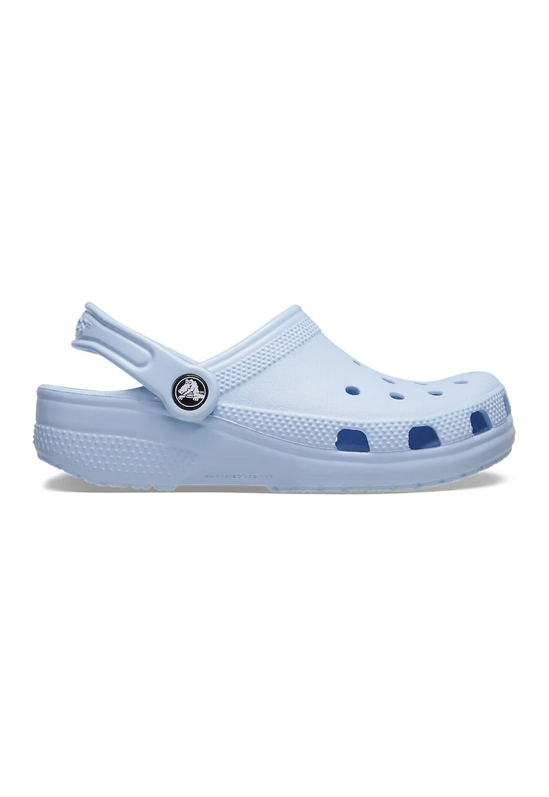 Saboti slingback cu perforatii, Albastru glaciar