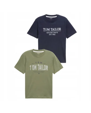 Tricou Barbati,  Doublepack T-shirt, Multicolor, Bumbac, Design Clasic Casual, Ideal Pentru Uz Zilnic, Material Premium Confortabil, Croiala Regular Fit, Maneca Scurta, Multicolor