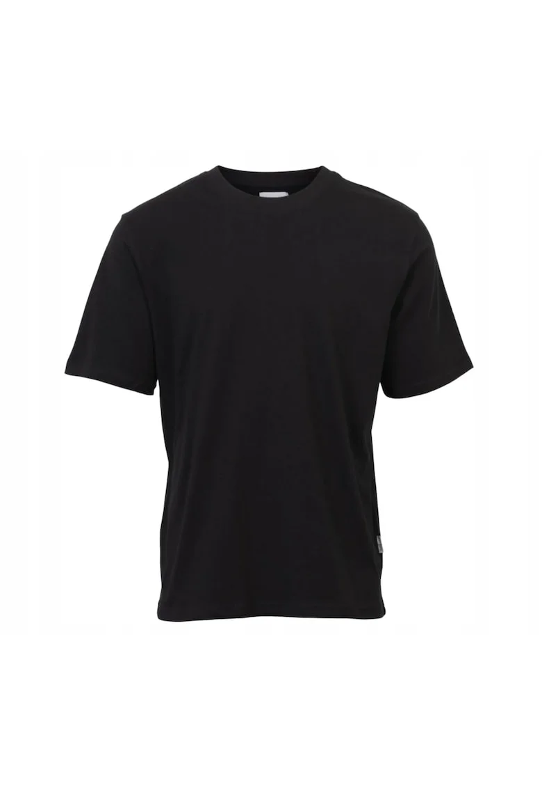 Tricou Barbati,  Style Joss, Negru, Regular Fit, Bumbac, Design Clasic Casual, Maneca Scurta, Ideal Pentru Uz Zilnic, Negru