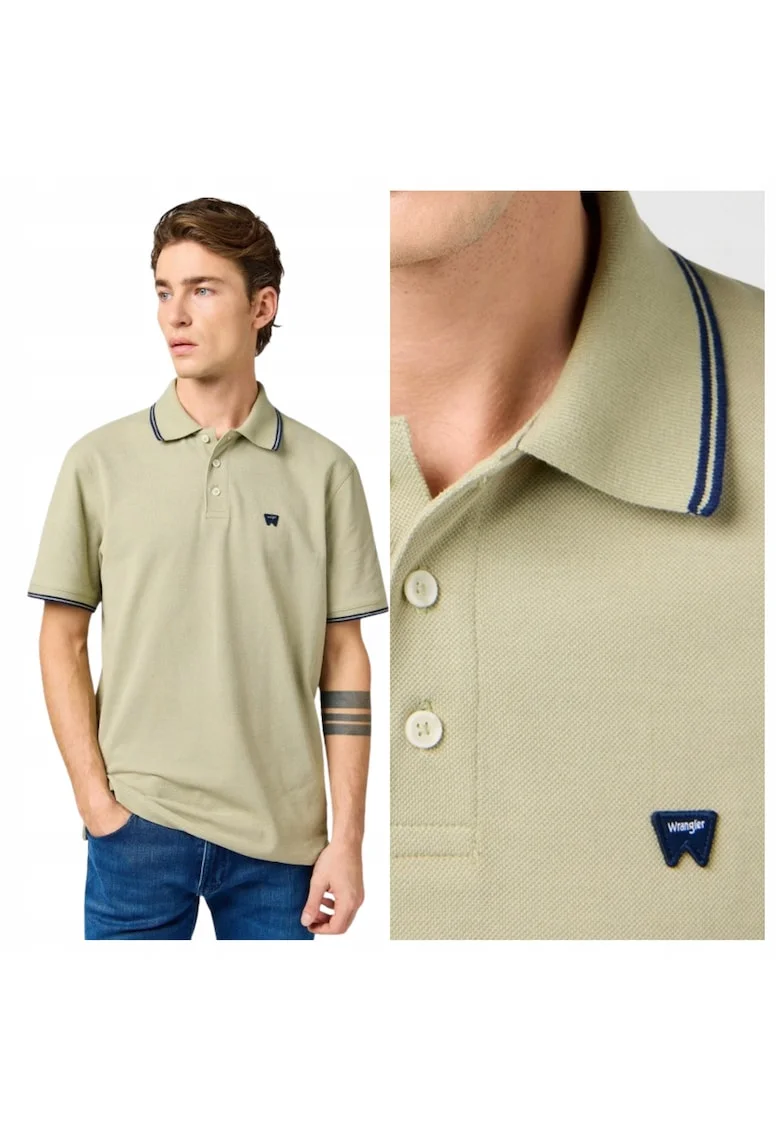 Tricou Polo Barbati,  Polo Shirt, Verde, Regular Fit, Bumbac, Design Clasic Casual, Maneca Scurta, Ideal Pentru Uz Zilnic, Verde