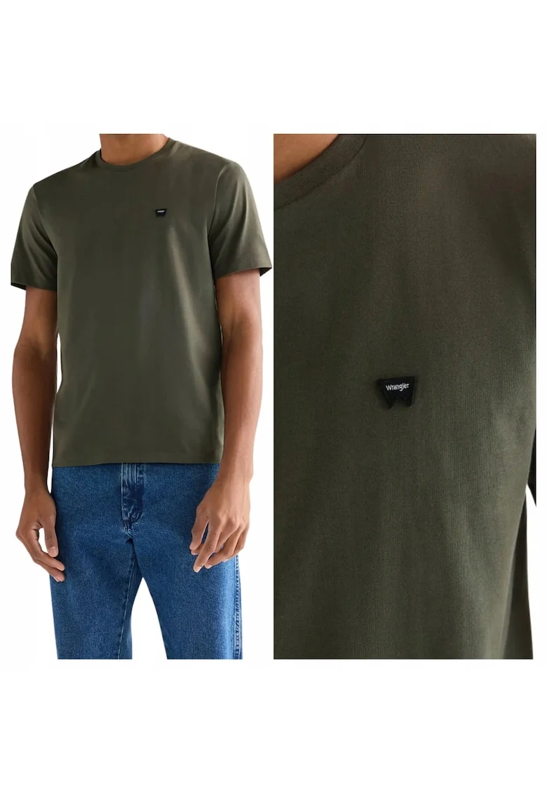 Tricou Barbati,  Sign Off, XL INTL, Verde, Bumbac, Design Clasic Casual, Ideal Pentru Uz Zilnic, Material Premium Confortabil, Maneca Scurta, Croiala Regular Fit
